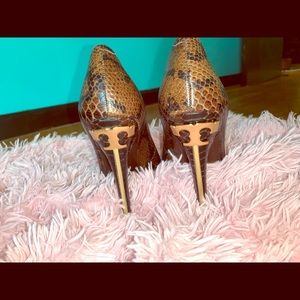 Tory Burch snake skin heels